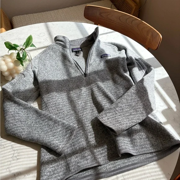 Patagonia Heather Gray Zip-Up Fleece - Picture 5 of 9